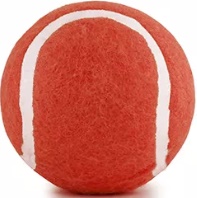 Beeztees 625593 Игрушка для собак "Мячик теннисный", цвет красный/желтый 6,5см 1шт