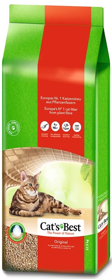 Кэтс Бэст Original Наполнитель древесный комкующийся 40л*17,2кг