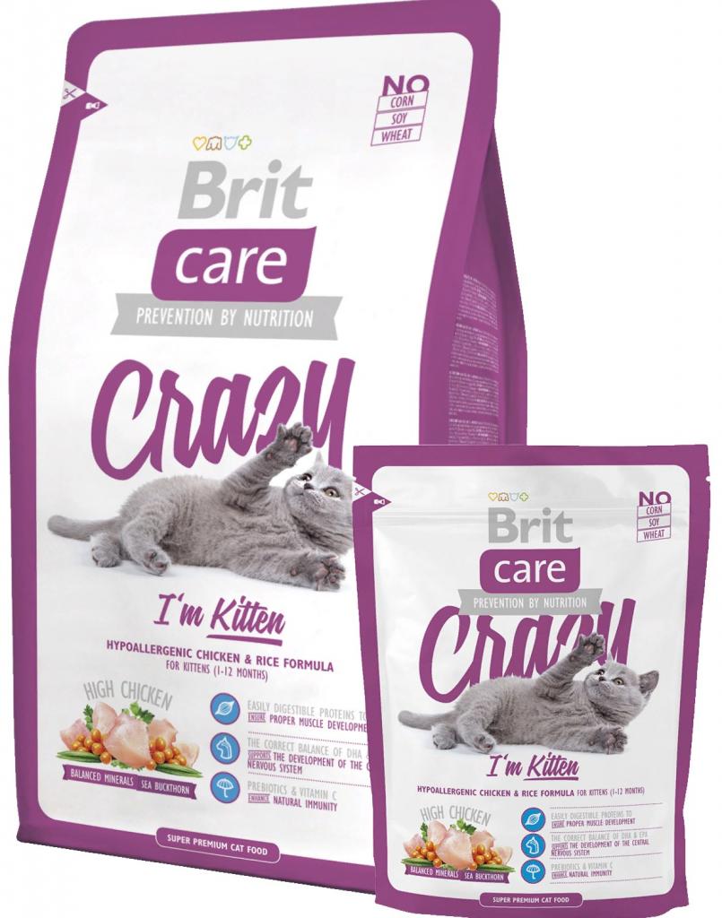 Brit Care Crazy сухой корм для котят, беременных и кормящих кошек
