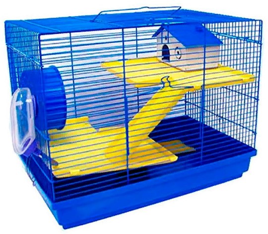 Клетка для грызунов, 3-этажная, укомплектованная 47*30*37см