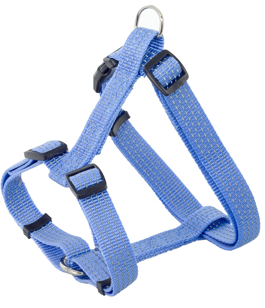 Шлейка нейлон Премиум светоотражающая 25мм*70/90см SH3473 синяя