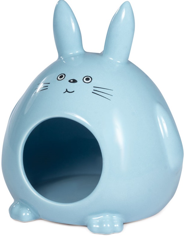 Домик для мелких животных керамический "Кролик", 130х115х145мм