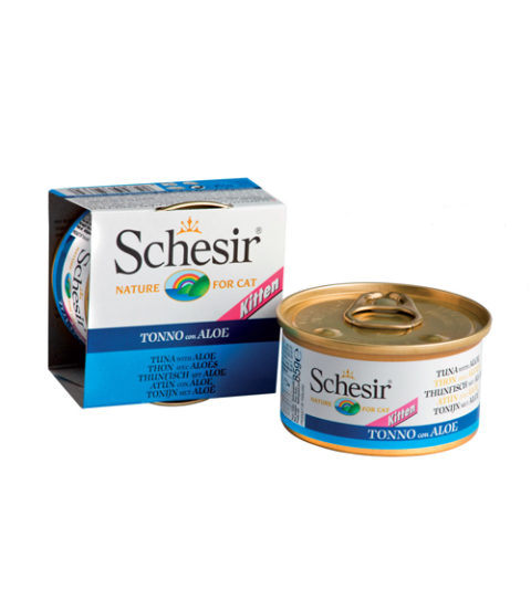 Schesir консервы для котят Тунец/алоэ 85г