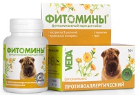 Фитомины д/собак от Аллергии 100таб.