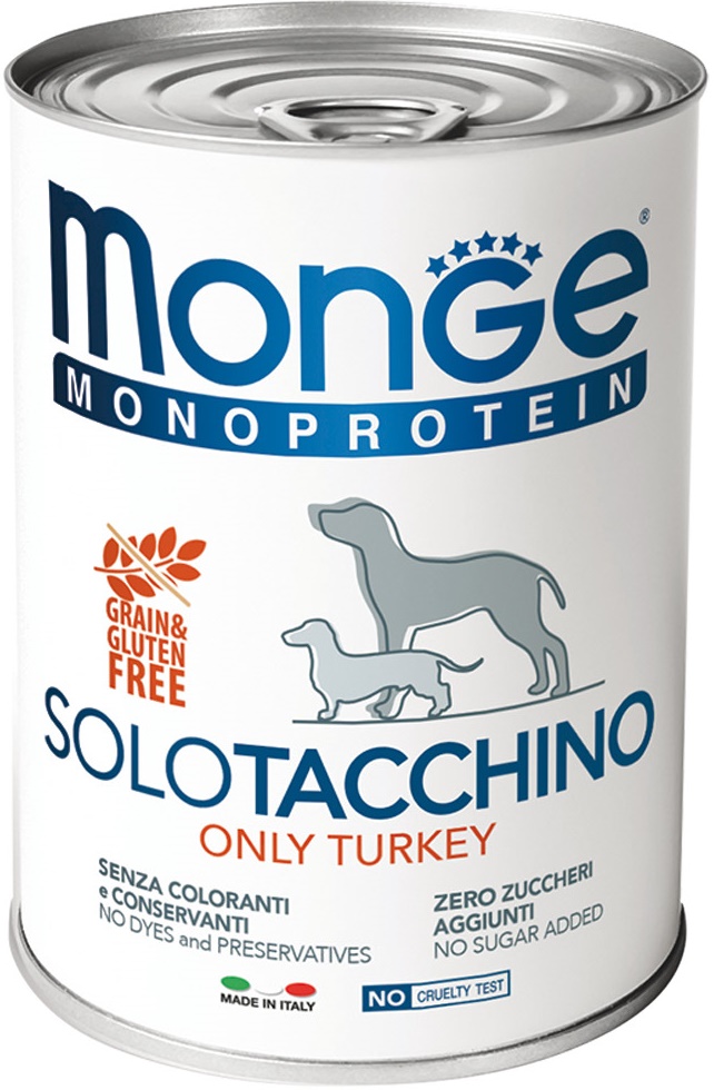 Monge Dog Monoproteico Solo паштет д/с из индейки 400г