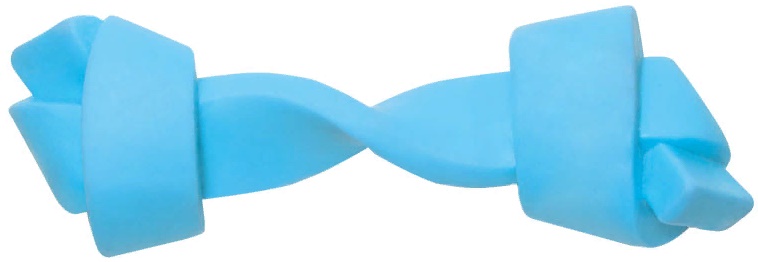 Игрушка PUPPY для щенков из термопласт. резины "Кость узловая", голубая, 135мм