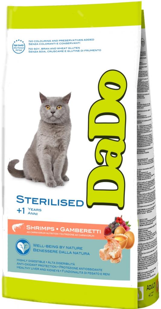 Dado cat корм для стерилизованных кошек с креветками