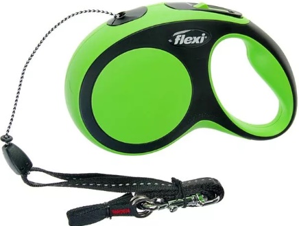 Рулетка FLEXI New Comfort S (до 12кг) трос 5м, зелёная