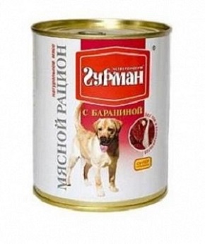 ЧГ Мясной рацион с ягненком для собак, 850г