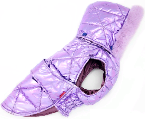 Попона фиолетовая металлик (шелк подклад) 