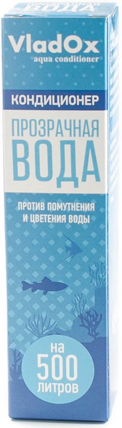 VladOx Прозрачная вода Кондиционер для аквариумной воды, 50мл