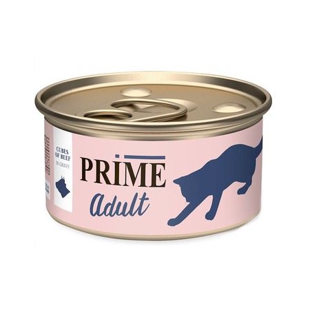 PRIME ж/б 75г Говядина кусочки в соусе д/кошек