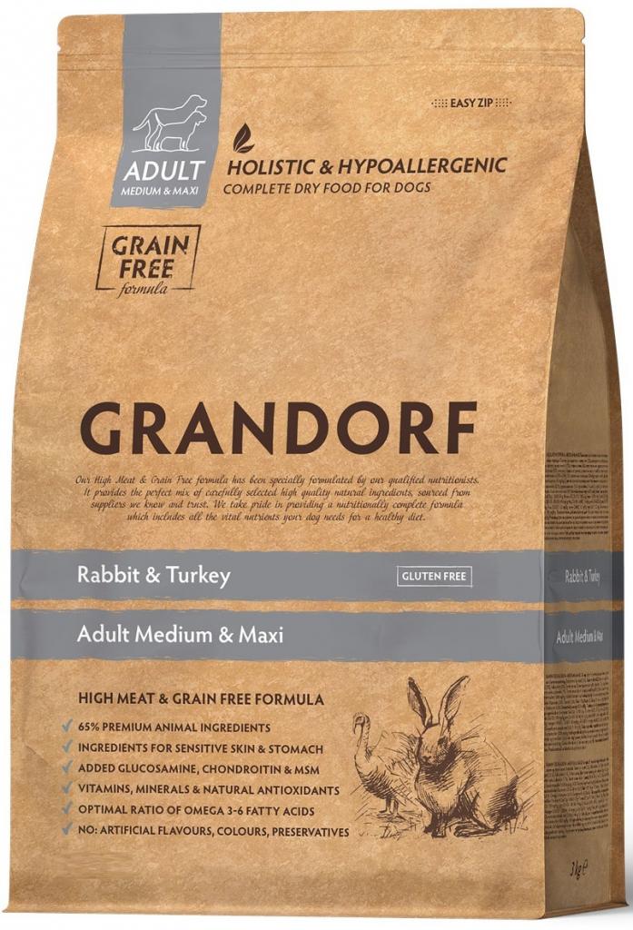 GRANDORF Кролик с индейкой для собак средних и крупных пород*