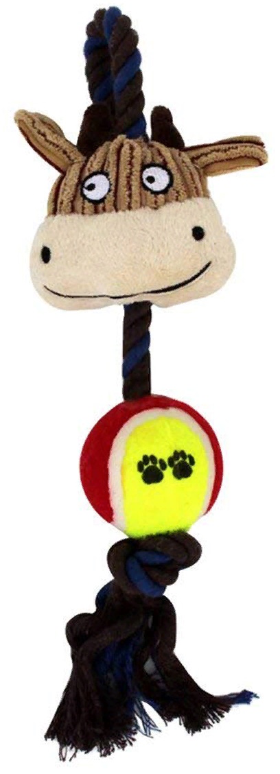 Игрушка для собак веревочная с мячом 35*10см