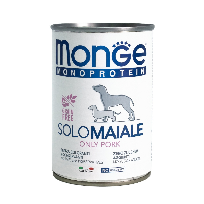 Monge Dog Monoproteico Solo паштет д/с из свинины 400г