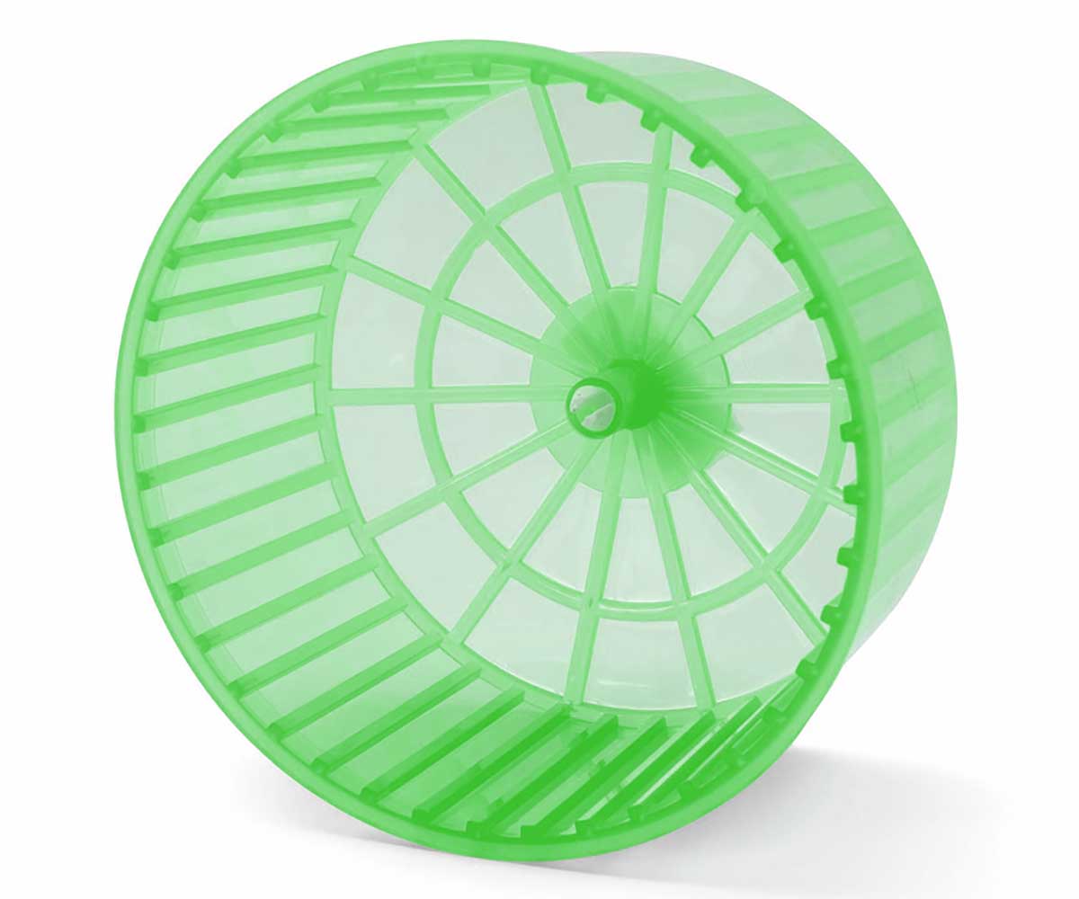 Имак колесо д/грызунов пластм.RUOTA CHIUSA,цвет mix прозрачный(оранжевый или зеленый)15х10см