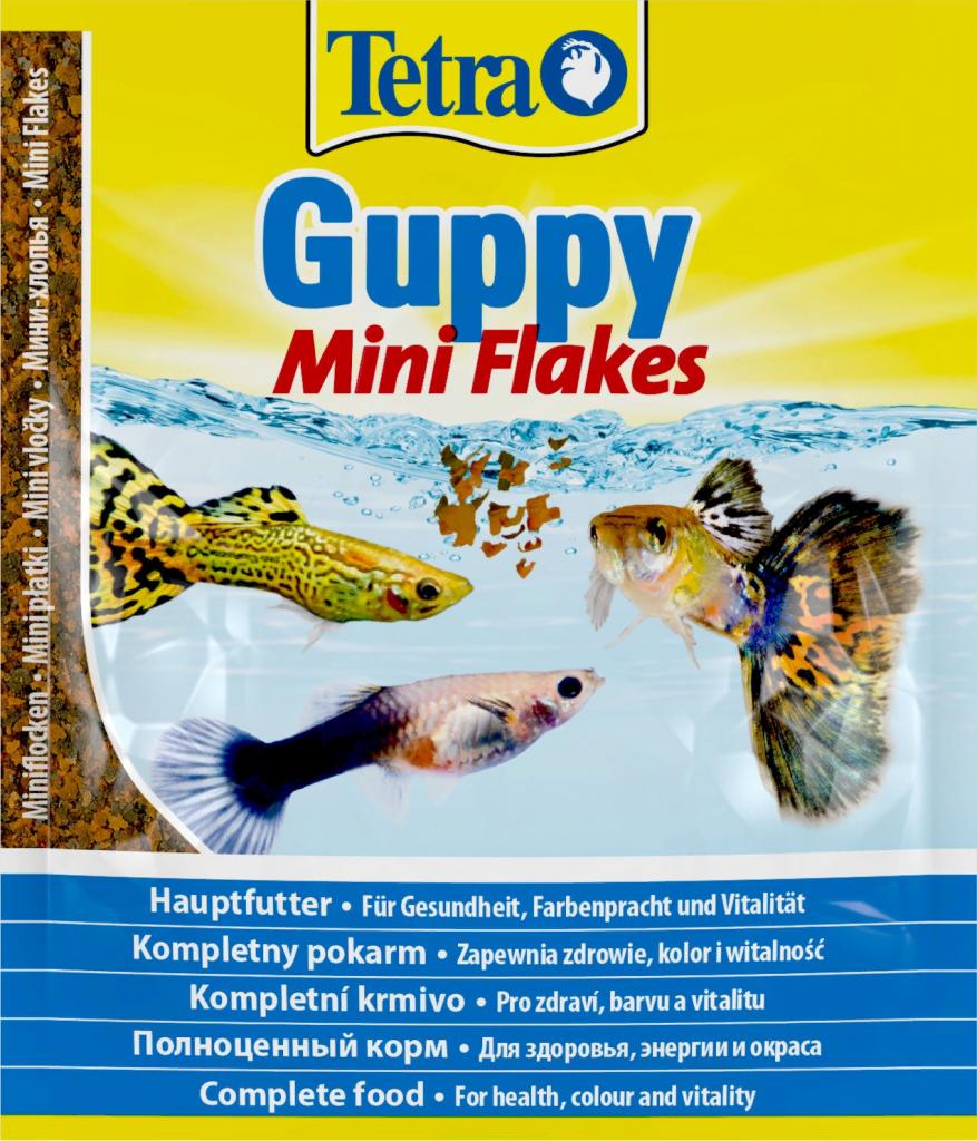 TetraGuppy Mini Flakes корм в хлопьях для гуппи 12г (пакет)