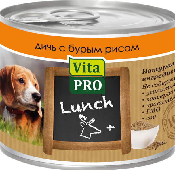 Vita PRO LANCH конс. д/соб. дичь/бур.рис 200г