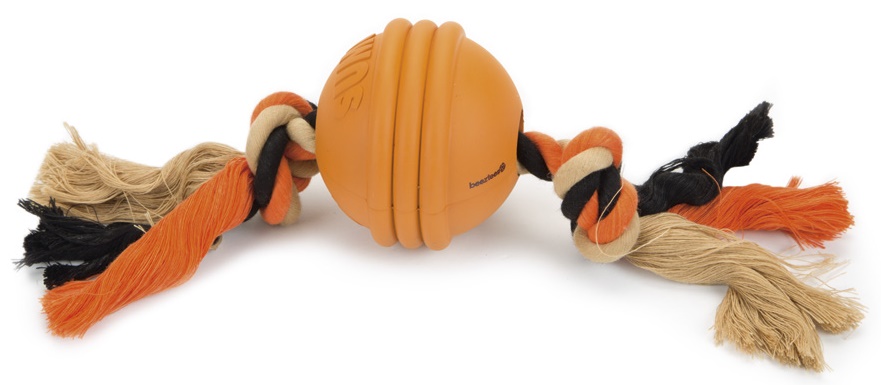 Игрушка для собак "Sumo Fit Ball" Мяч на канате оранжевый 31,8х7,9х7см Beeztees