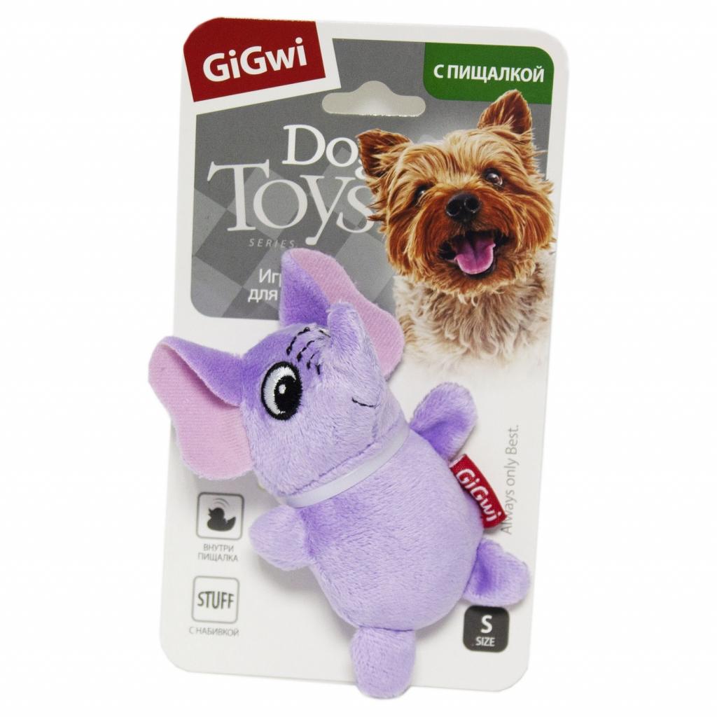 GiGwi 75013 Игрушка д/собак Слон с 2-мя пищалками