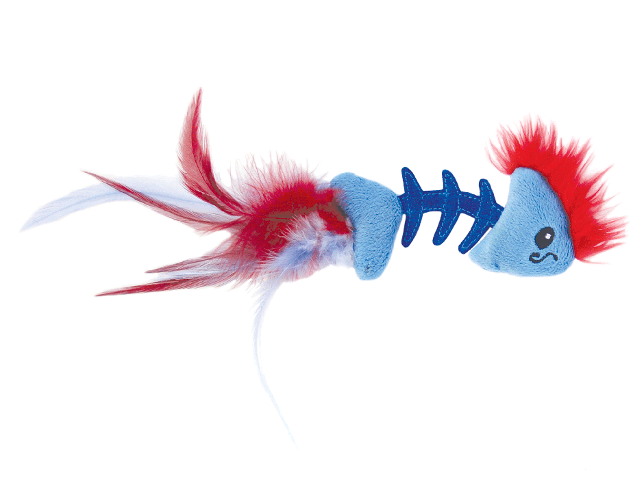 Petstages игрушка д/кошекPlay Fish Bone голубая