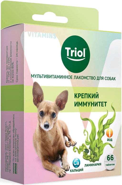 Мультивитаминное лакомство для собак "Крепкий иммунитет", 33г
