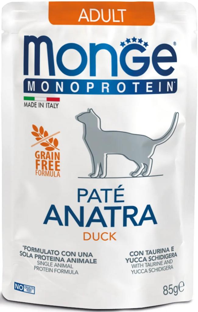 Monge Cat Monoprotein Pouch паучи для кошек утка 85г