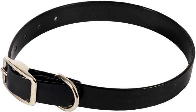 Ошейник из биотана шир. 15мм, обх. шеи. 21-30см, черный