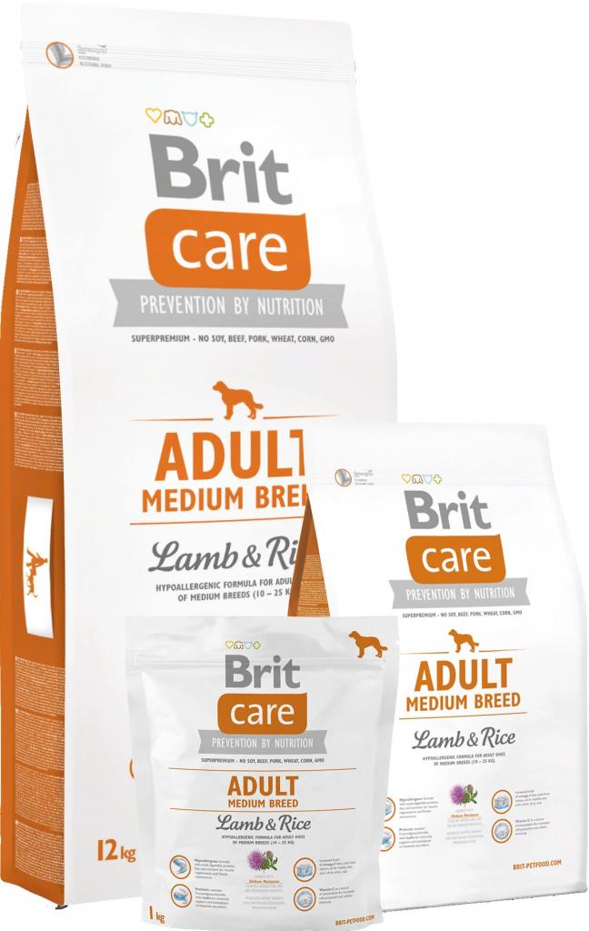 Brit Care сухой корм для собак средних пород Ягненок/рис