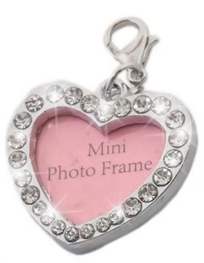 Адресник Сердечко  со стразами 35*25 с кармашком для записи