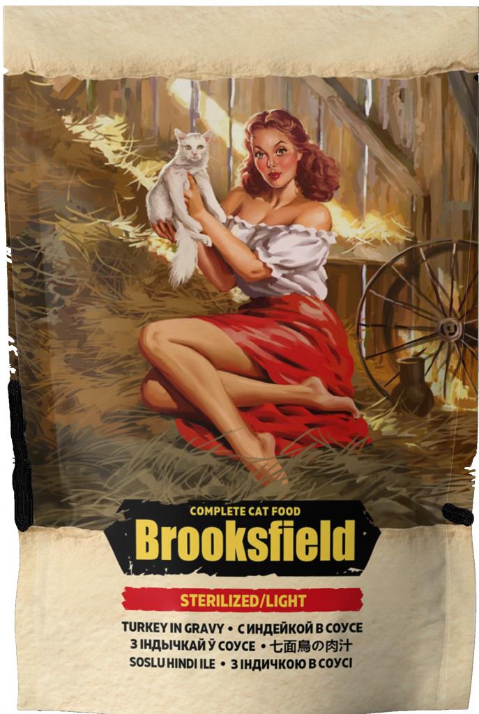 BROOKSFIELD Cat пауч д/кошек Sterilized/Light индейка в соусе 85г