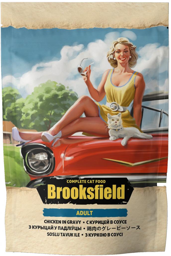 BROOKSFIELD Cat пауч д/к Курица в соусе 85г