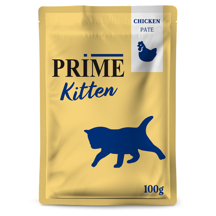 PRIME пауч 100г Паштет из курицы, для КОТЯТ 
