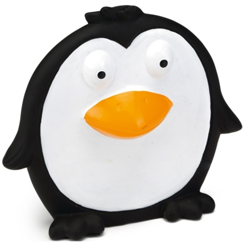 Beeztees 621145 Игрушка д/собак "Пингвин плоский" черный, винил 14см