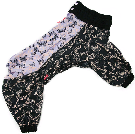 Дождевик черный Бабочки для девочек