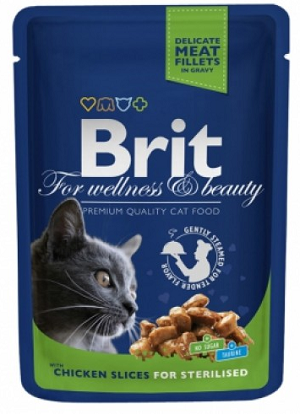 Brit Premium пауч для стерилизованных кошек Курица 100г