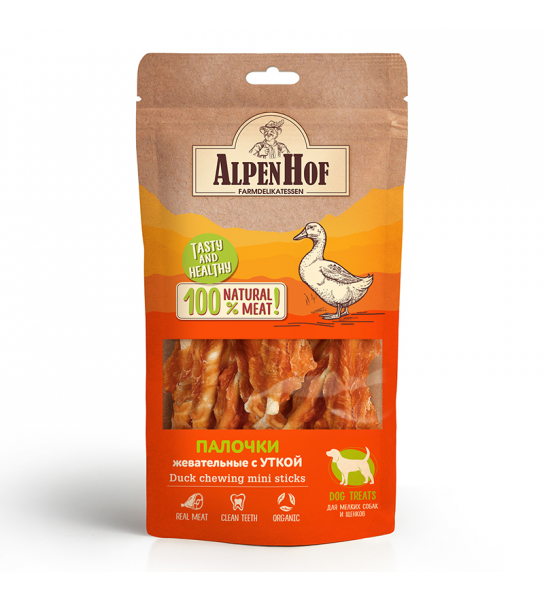 Лакомство д/мелких собак и щенков Жевательные палочки с уткой 50г