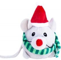 KONG Holiday игрушка для кошек "Приятели" 13 см, с кошачьей мятой, мышка или санта в ассортименте