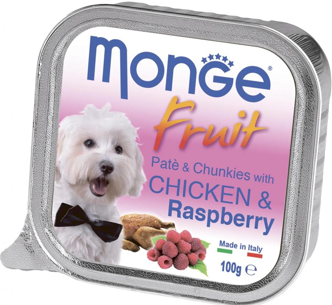 Monge Dog Fruit Ламистер для собак курица с малиной 100г