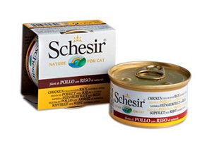 Schesir консервы для кошек Цыпленок/рис 85г