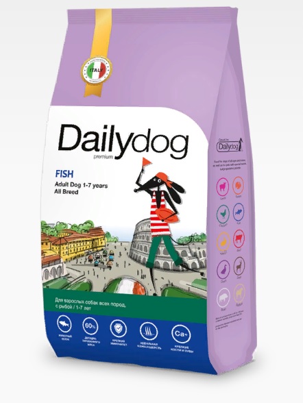 Dailydog Casual line ADULT ALL BREED корм для взрослых собак всех пород с рыбой