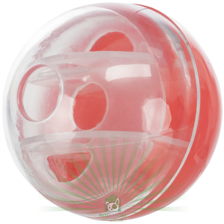 Игрушка для лакомств "Мяч", пластик,  ø 5 см	