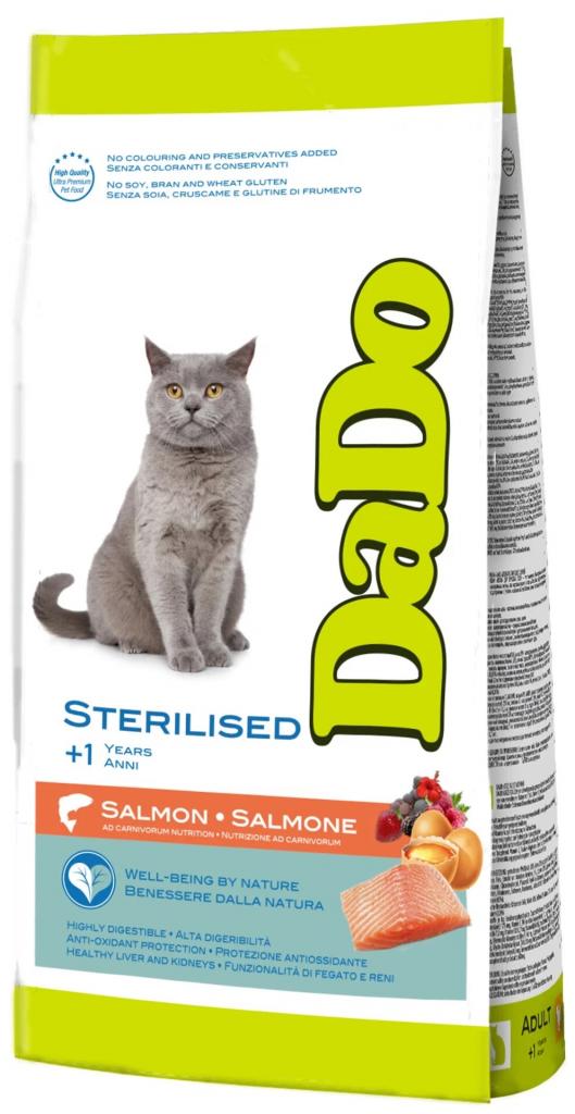 Dado cat корм для стерилизованных кошек с лососем и курицей