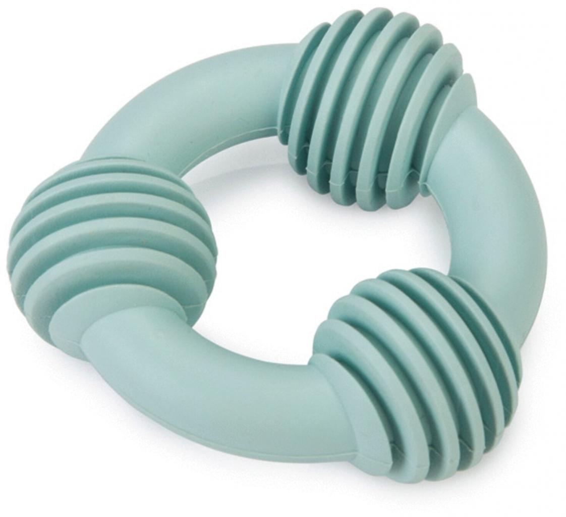 Beeztees 626743 Игрушка д/собак "Кольцо" с запахом мяты д/ухода за зубами, зеленое, резина 8*5см