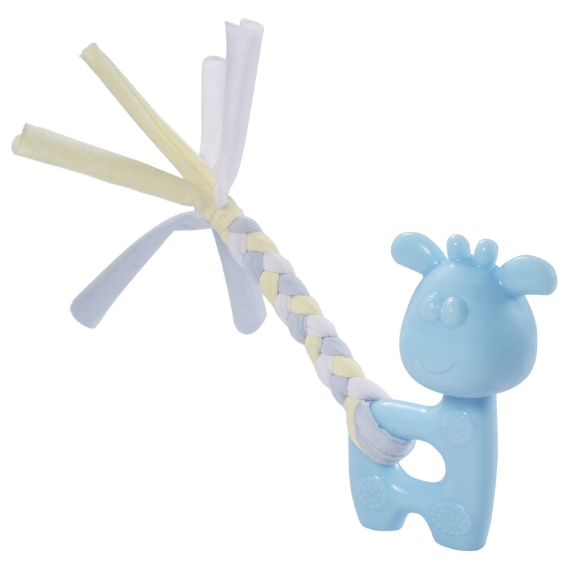 Игрушка PUPPY для щенков из термопласт. резины "Олененок", голубой, 100/185мм