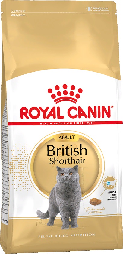 РК корм для кошек породы Британская короткошерстная