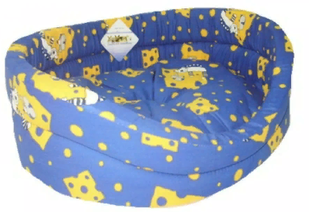 Бобровый Дворик Лежак с бортиком №2 "Кошки" 49*38*16см