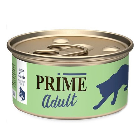 PRIME ж/б 70г Тунец с кальмаром в собственном соку д/кошек 