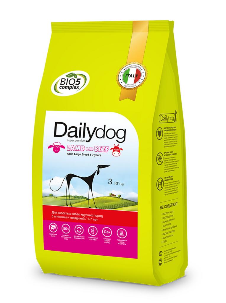 Dailydog ADULT LARGE BREED корм для взрослых собак крупных пород с ягненком и говядиной