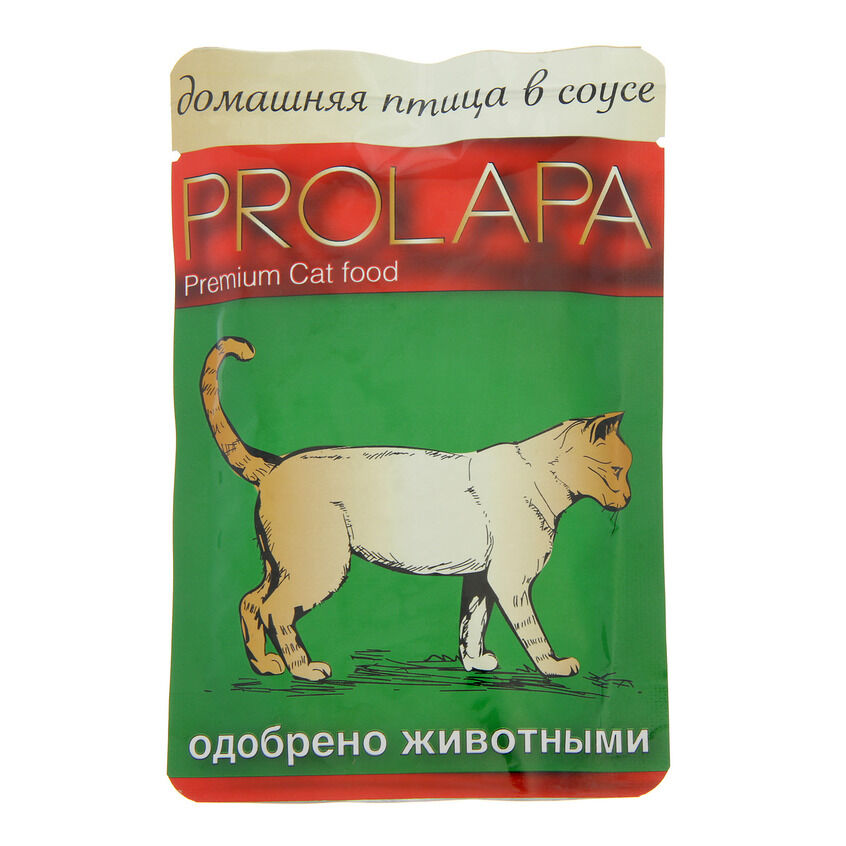 Prolapa Premium 100 г пауч для кошек домашняя птица в соусе
